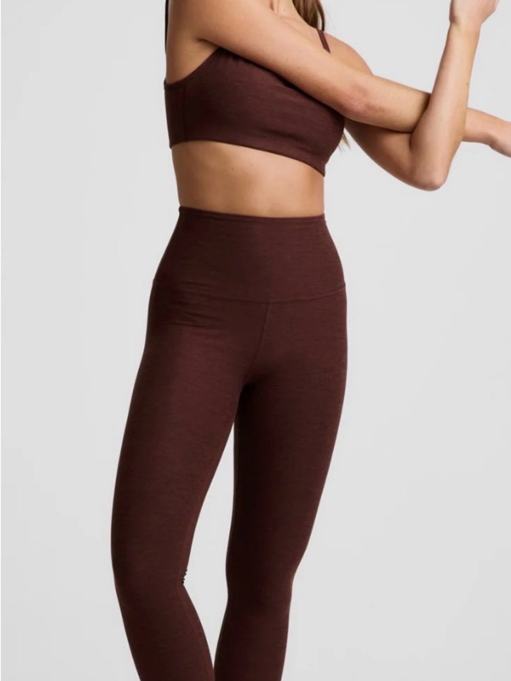 Beyond Yoga High-Waist Chocolate Brown Leggings